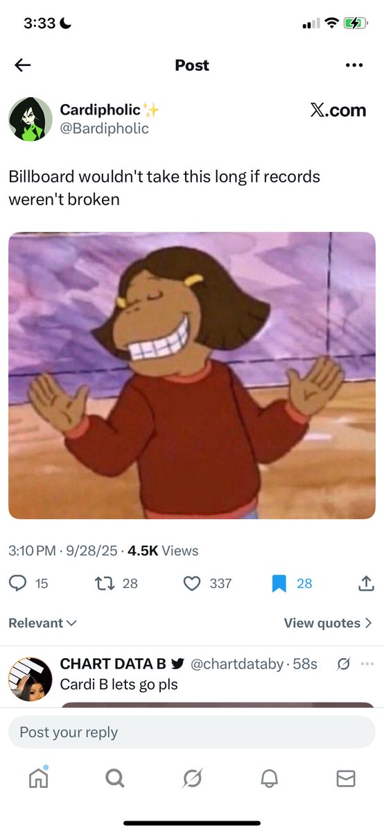 RecklessXStan's tweet photo. LMAOOOO oh #bardigang #iamthedrama https://t.co/TeJeDgIacY