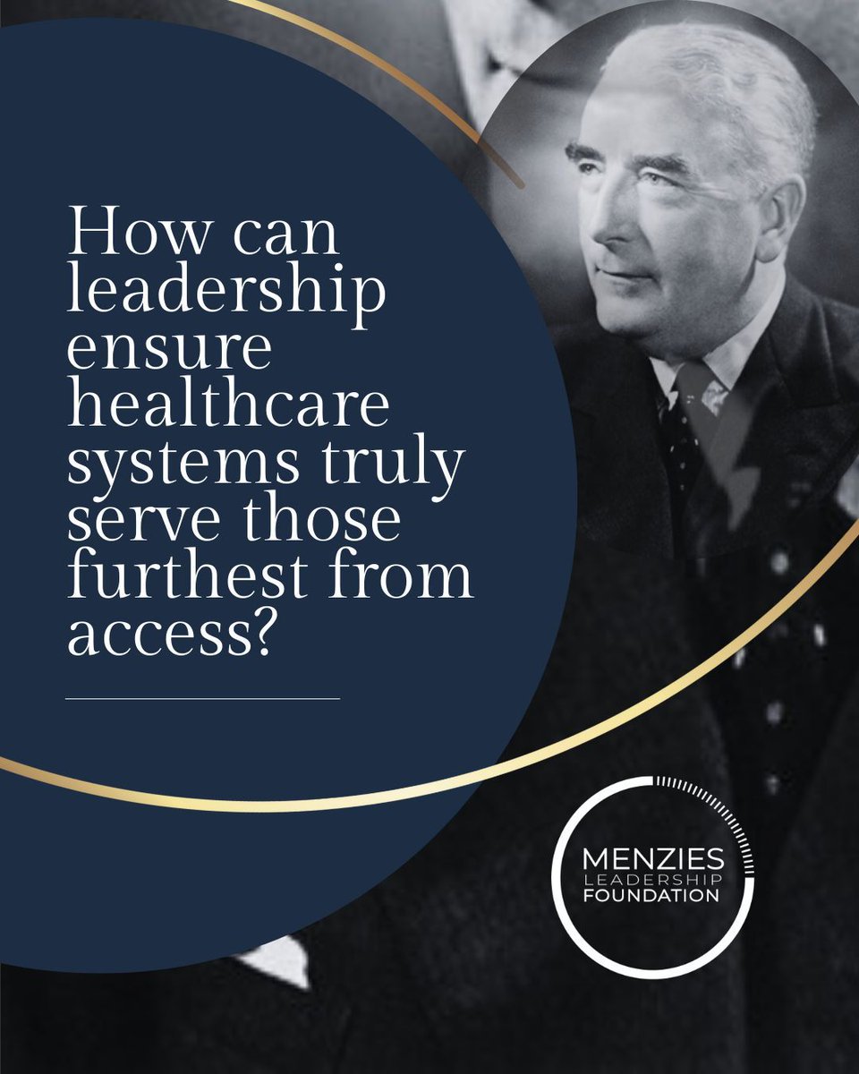 MenziesFdation's tweet image. 🏥 Access to healthcare shouldn’t depend on your postcode. True service means designing systems that reach even the most remote communities. Leadership is equity in action.

#LeadershipCompass #HealthEquity #ServiceToOthers