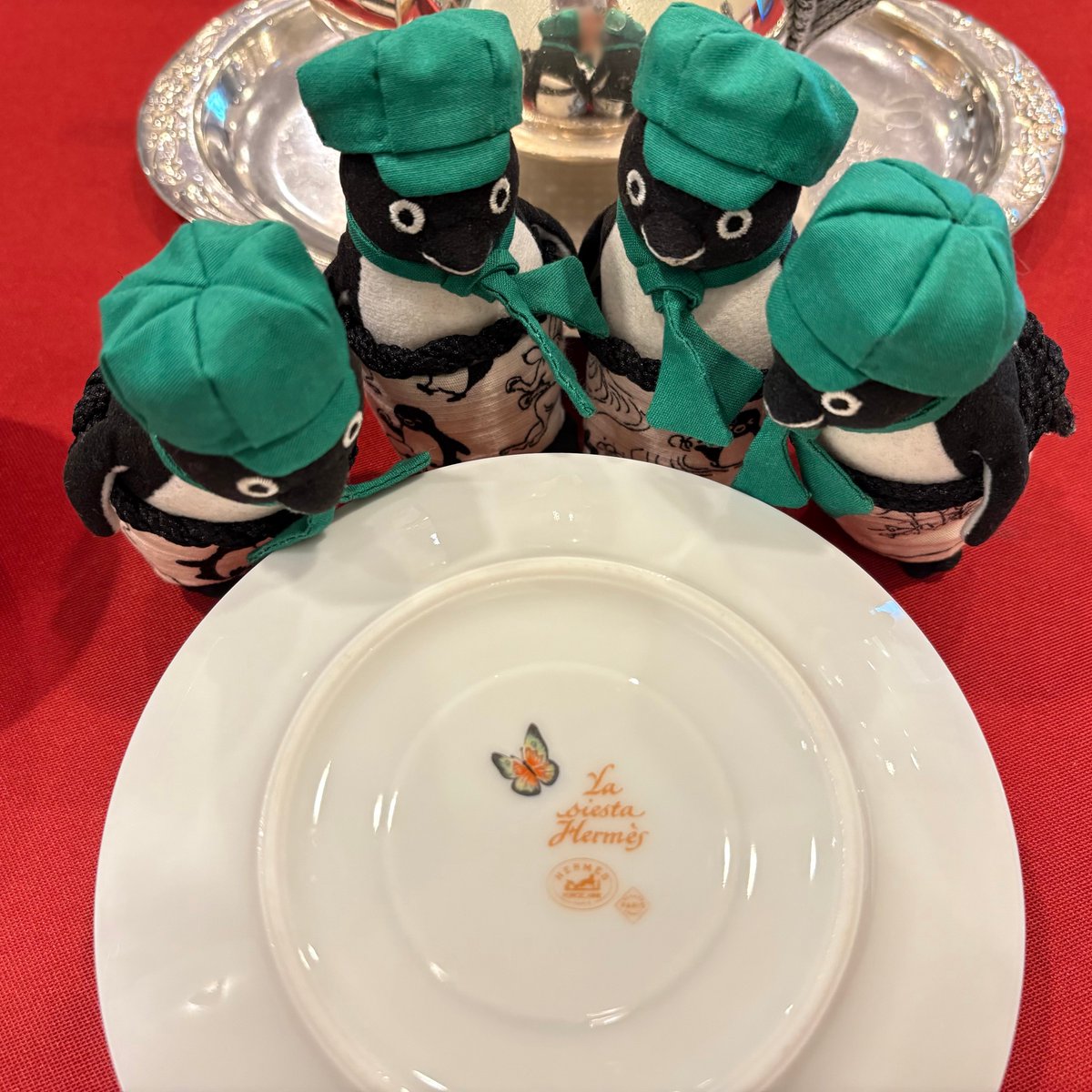 #Suicaのペンギン
#珈琲貴族

口どけのよい生チョコと、タンザニアコーヒーの相性は抜群に良かったです。

カップ＆ソーサーは、エルメスさんの「シエスタ」の柄でした。お店で長く大事にお使いになっているのもいいなぁと思います。

ごちそうさまでした。