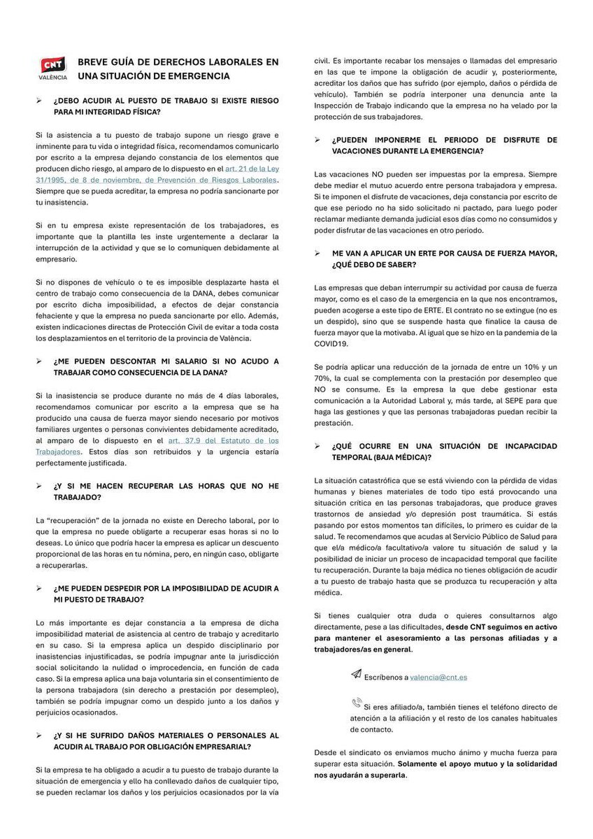 che_pirata1963's tweet photo. Gran iniciativa de la Cooperativa @Consum Gracias
Ahora esperando noticias de @Mercadona 
En alerta roja hay días retribuidos. Estos son tus derechos,  trabajador. https://t.co/gfCmVs1Thy