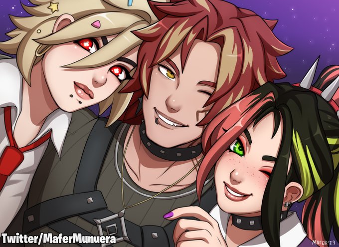 Dear KPDH fans who also love Fortnite,
I would highly recommend looking into the storyline of The High Stakes Club❤️ I'll explain here:

They're a trio of vampire hunters in their early twenties, and I'll get into each member in this thread. ^^

— 1 / ? — 🧵