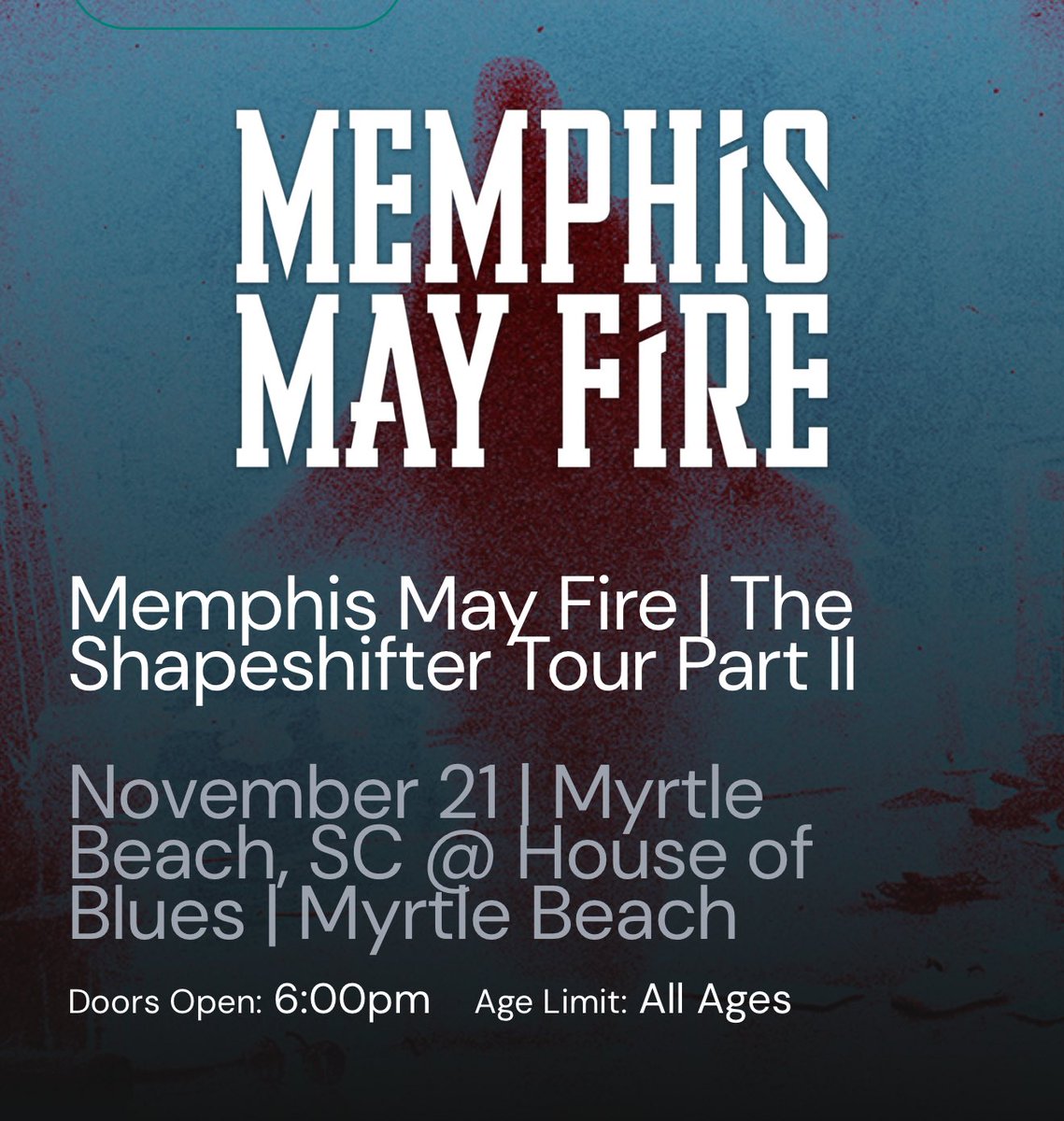 This is happening and I cannot wait! VIP upgrade fools <a href="/MemphisMayFire/">Memphis May Fire</a> Let’s go!!!!
