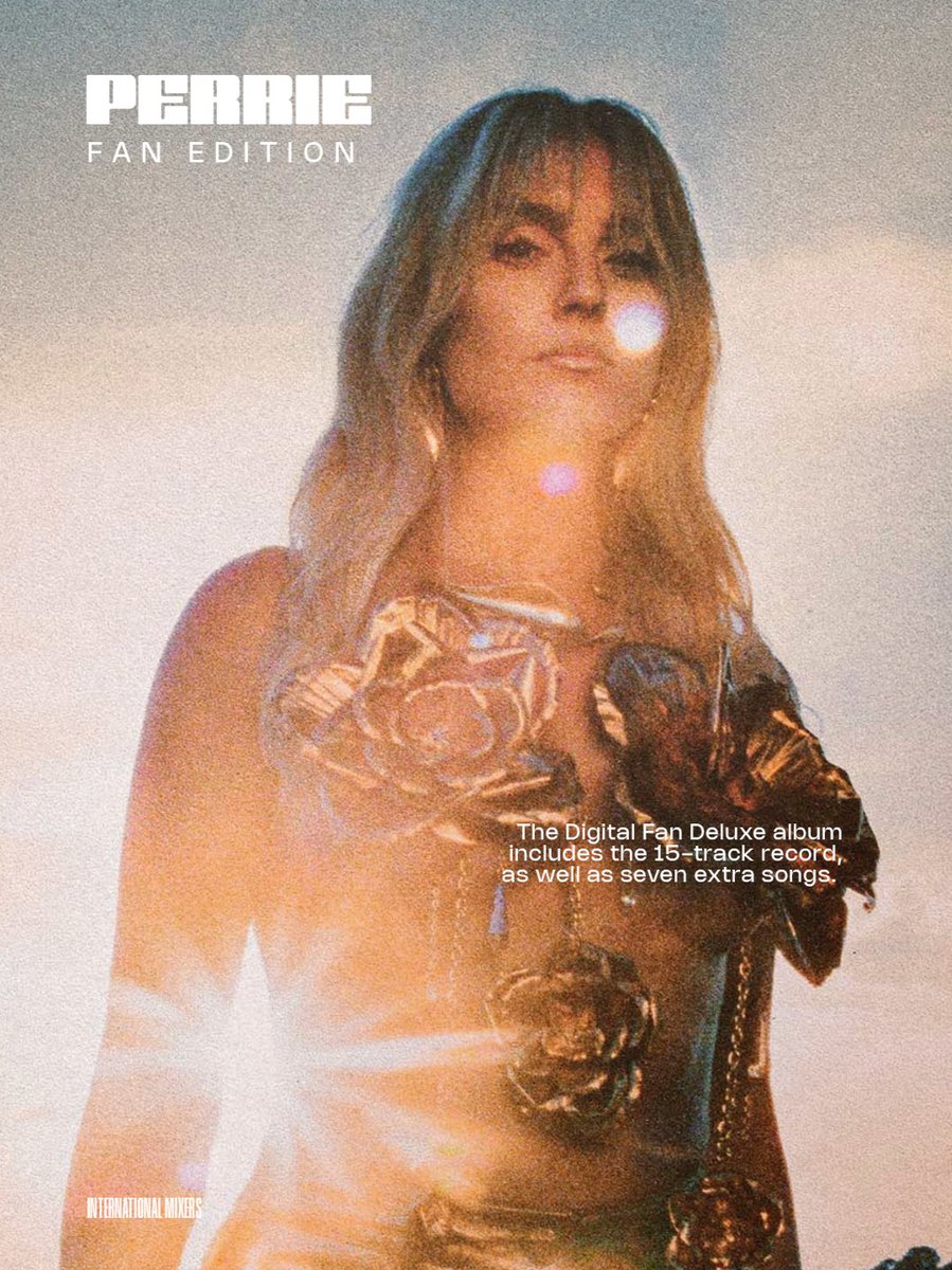 INTLMixers's tweet photo. Perrie’s debut album, is getting a special Fan Edition release, featuring seven additional tracks.

 @PerrieHQ https://t.co/TgG8dFP7id