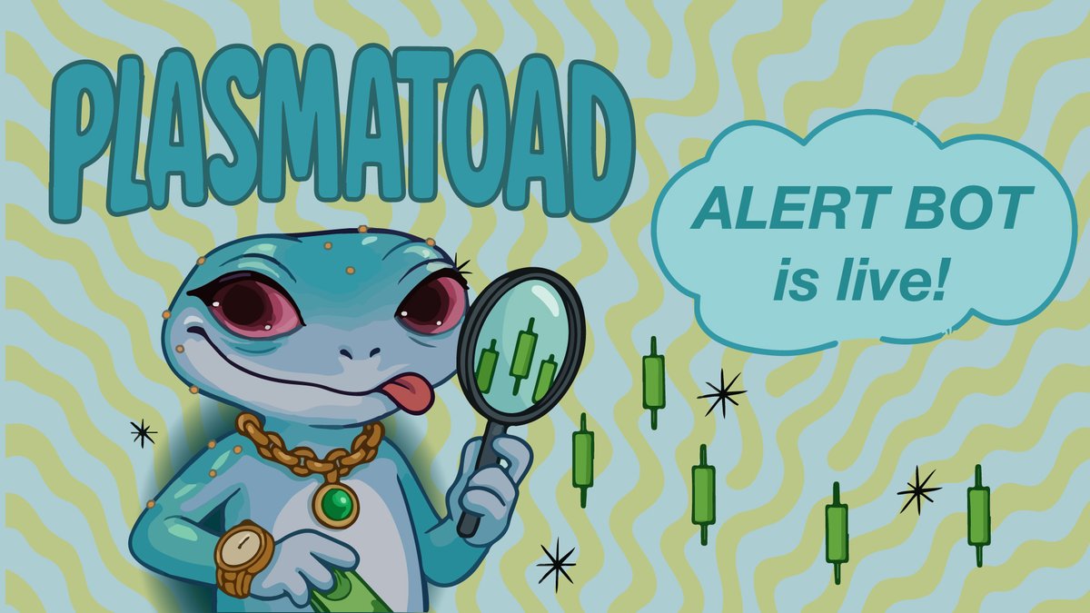 plasmatoad's tweet photo. Our first tool on Plasma is live🐸

Adaptive Telegram bot with instant notifications about sudden price changes

Add contracts for new pairs and remove those you're not interested in - the best is simple🧠

Check this out👇 https://t.co/Ww52lL5Fmb