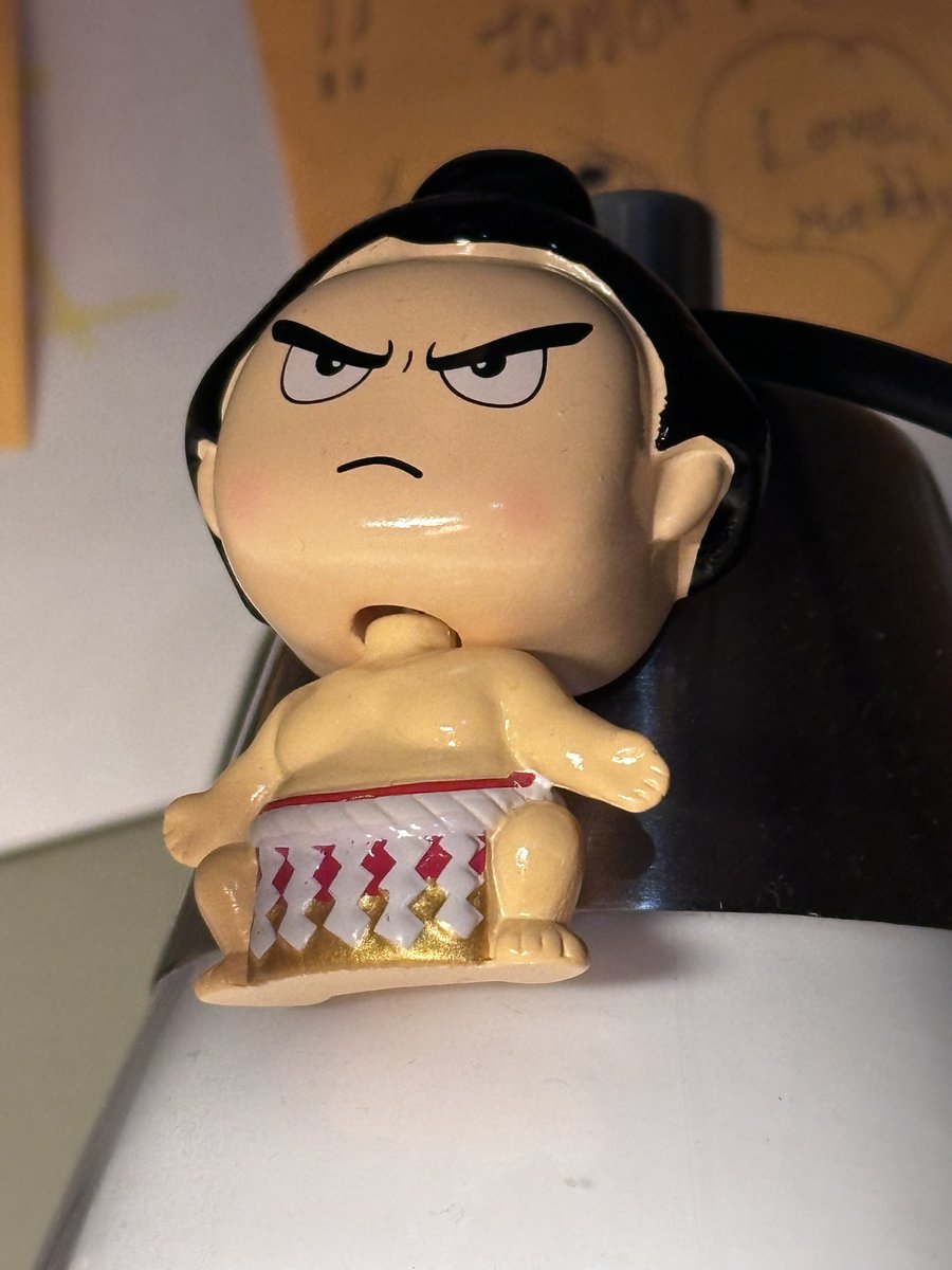 A little sumo watching me paint