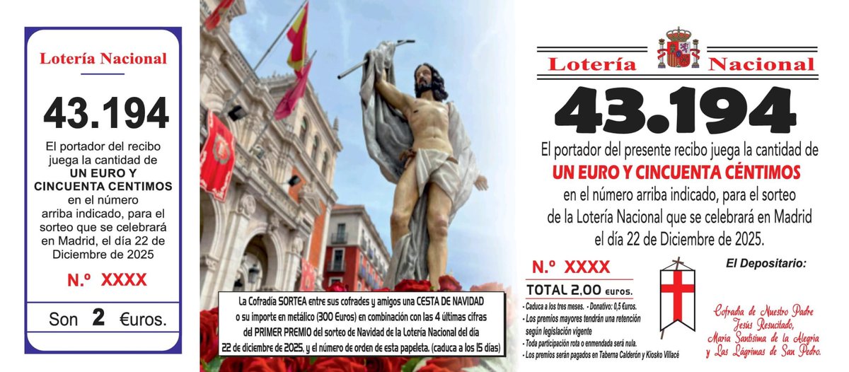 Compartimos con todos vosotros el número que vamos a jugar este año en el sorteo de la Lotería de Navidad.