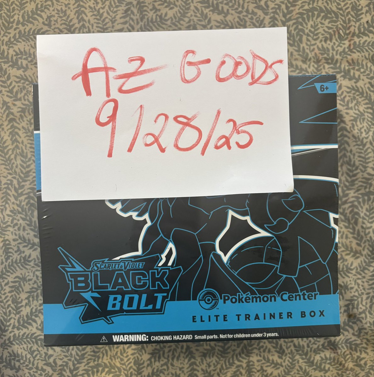 AzGoods's tweet photo. @NewAgeCardKings One Piece English 1st Anniversary Set - Sealed - 85% TCG
Black Bolt PC ETB - Sealed - 85% TCG
One Piece Korean Case - Sealed - Taking Offers
Paldean Fates PC ETB - Sealed(Damaged) - 75% TCG 

Free Shipping. 3% for fees. PayPal G&amp;S. 

I can provide more pics. TY for your time! https://t.co/w1WZlxNUEH