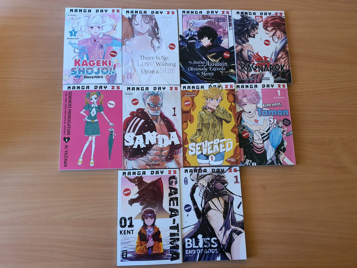 AdventureHolmes's tweet photo. #mangaday2025 #mangaday25 #mangaday So dieses Jahr war ich Solo unterwegs. Hat dadurch auch alles etwas länger gedauert. 22 Gratis Manga durfte ich dadurch mein Eigen nennen. Das Gewinnspiel  dieses Jahr handelte Rund um die Truppe von My Hero Academia. https://t.co/PWNjbybhpp