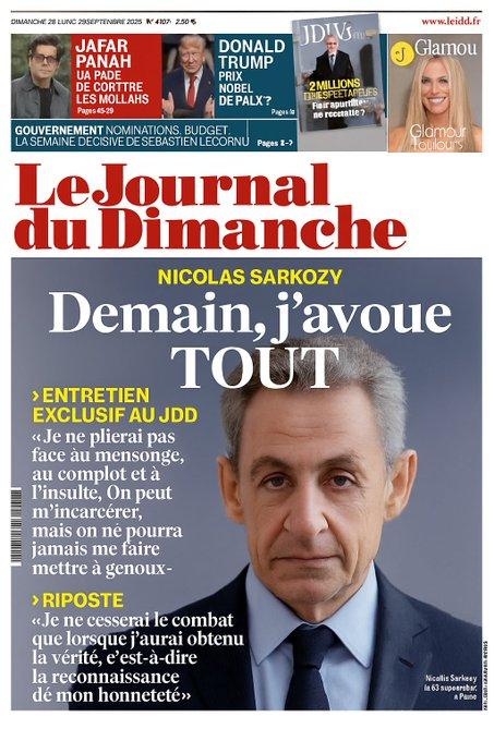 MarleAlex4's tweet photo. @leJDD Nicolas Sarkozy : "Demain, j'avoue TOUT" https://t.co/wQl1ib5U9T
