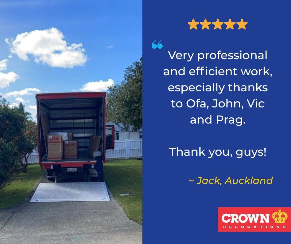 CrownReloNZ's tweet image. 🤩 Our customers are loving their move with Crown! And we’re ready to help you love yours too!

Get your FREE Moving Quote today and let us show you how moving should be! crownrelo.co.nz

#MoveWithCrown #MovingHouseQuote #MovingServices #ProfessionalNZMovingCompany