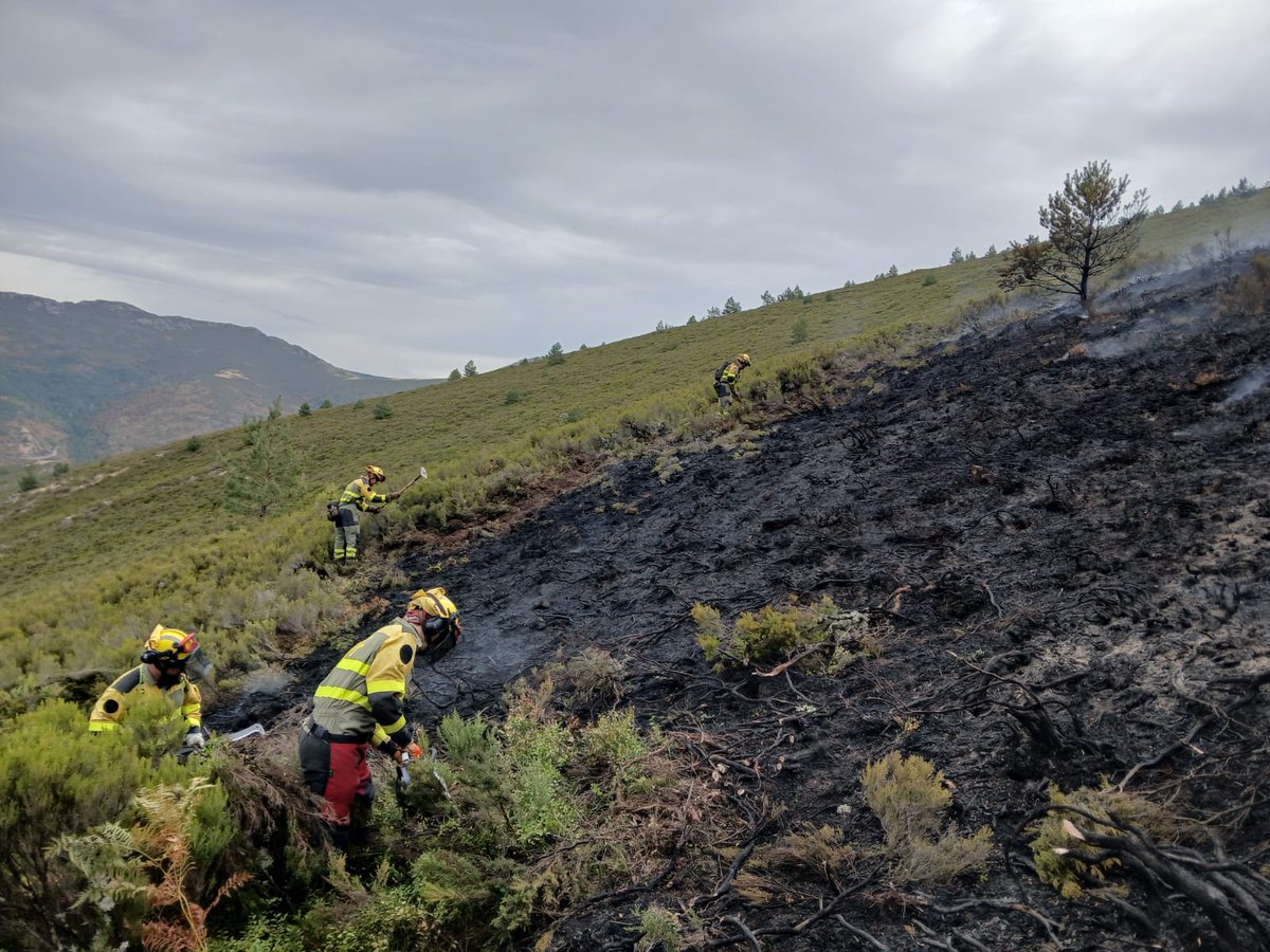 briflubia's tweet photo. @naturalezacyl Se nos ha asignado una zona para realizar línea de consolidación de perímetro con motosierras+herramientas manuales, mientras otras zonas se asignaban a las #BIFOR de #Talavera y #Campillos (@Plan_INFOCAM) y a la brigada de #Valdemorillo (@BBFFMadrid), para anclar unas con otras https://t.co/C1GWDPXQky