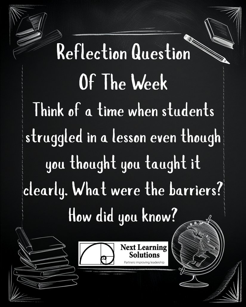 ChadDumas's tweet image. First time doing a question of the week! Follow for more! #PLC #NextLearningSolutions #Teachers #Educational #Reflection #QotW
