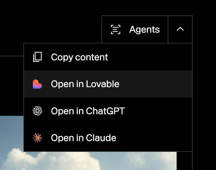 instantly build an app with any of our models on @lovable