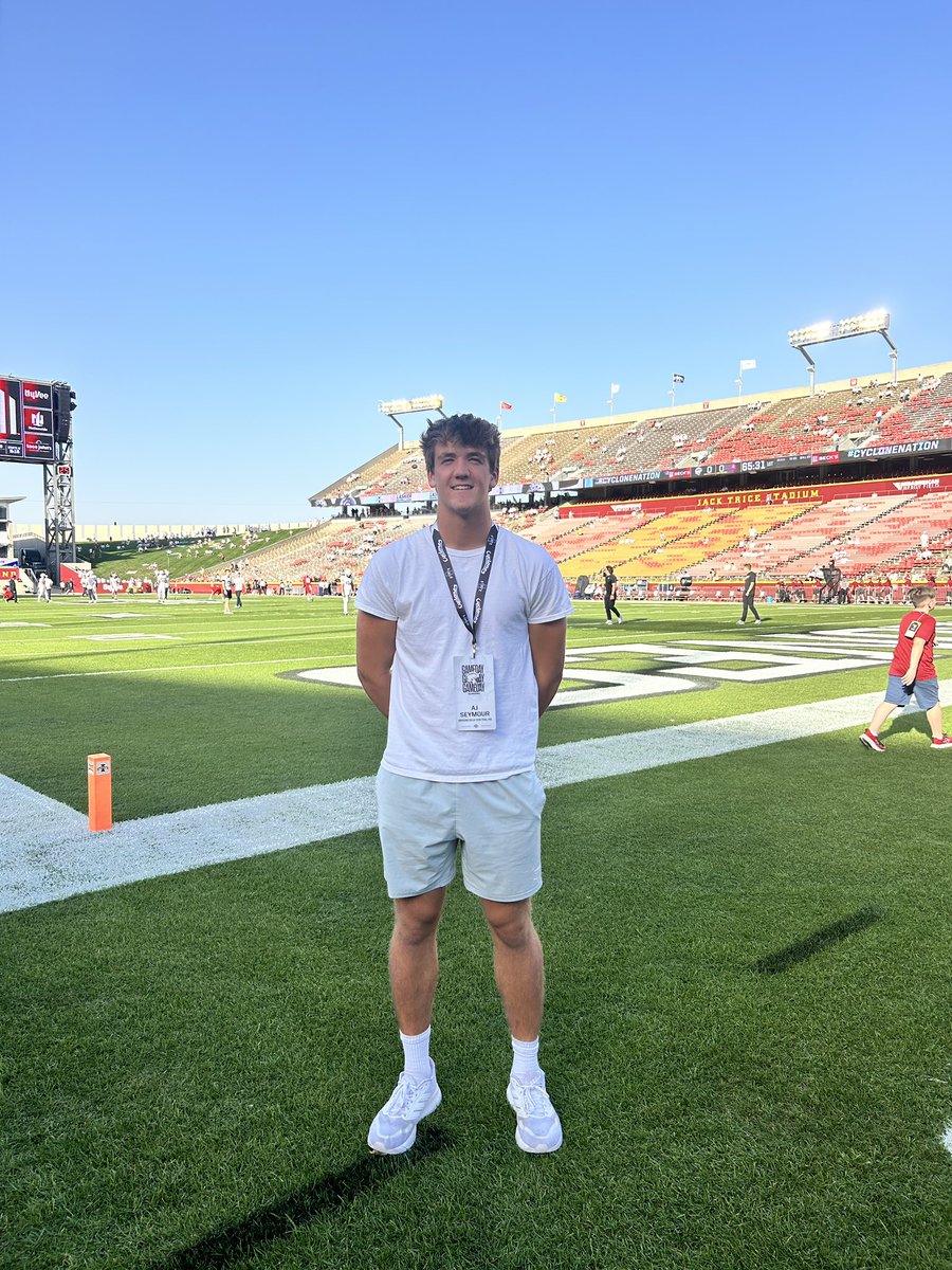 AJ Seymour 2026 (@ajseymour24) on Twitter photo Thank you so much <a href="/CycloneFB/">Iowa State Football</a> for the outstanding visit! Thankful for the great conversations and amazing hospitality! Excited to be in touch! <a href="/shawn_Collins_/">Shawn Collins</a> <a href="/Coach_Heacock/">JON HEACOCK</a> <a href="/Coach_Kratch/">Colby Kratch</a> <a href="/ISUMattCampbell/">Matt Campbell</a> Thank you so much <a href="/CycloneFB/">Iowa State Football</a> for the outstanding visit! Thankful for the great conversations and amazing hospitality! Excited to be in touch! <a href="/shawn_Collins_/">Shawn Collins</a> <a href="/Coach_Heacock/">JON HEACOCK</a> <a href="/Coach_Kratch/">Colby Kratch</a> <a href="/ISUMattCampbell/">Matt Campbell</a>