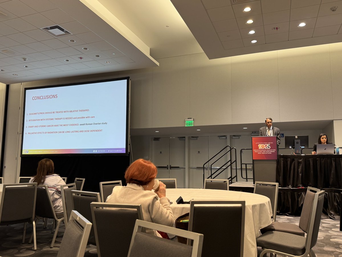 Our Chief of Gynecological Radiation Oncology Service, Dr. <a href="/GynRadonc/">Kevin Albuquerque</a> presented his work, “Radiotherapy Across the Spectrum of Metastatic GYN Malignancies,” during the PRO session on management strategies for advanced GYN cancer. #ASTRO25