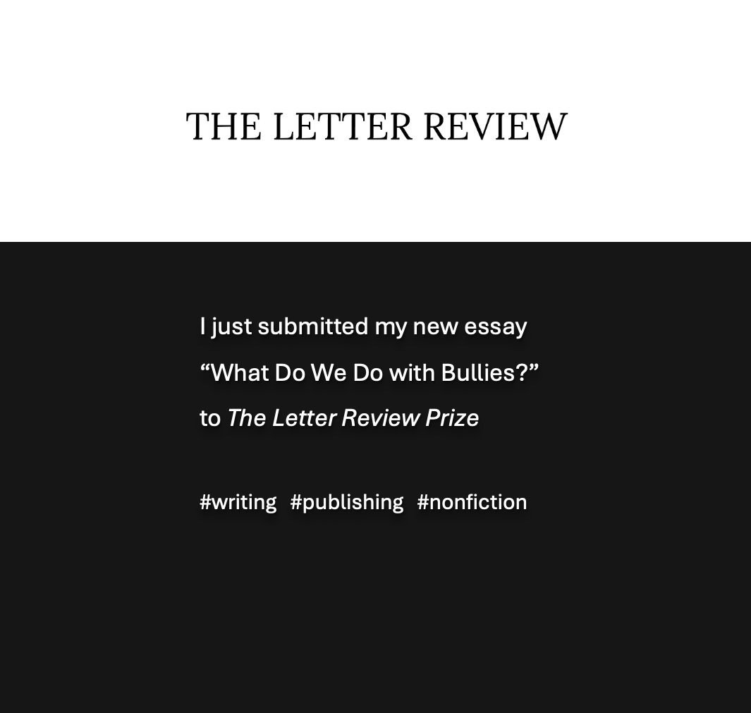 MichaelJortner's tweet photo. The Letter Review 🔥 is dedicated to publishing new writing. Which is why I just submitted a personal essay to their quarterly contest for consideration #essaywriting #authors #publishing #nonfiction #writinglife https://t.co/IE3WsCglDL