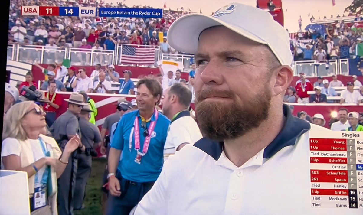 Of all the players to win it, Shane Lowry deserved to hole it after the weekend he's put down. 
Absolutely outstanding, you'll never beat the Irish 🇮🇪 
#RyderCup2025