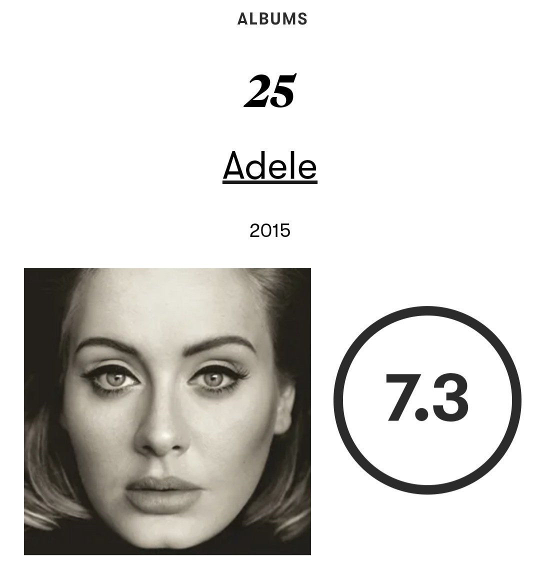 athenamount's tweet photo. if pitchfork review is the standard for quality music, then brat is better than 25. https://t.co/UOl3Ytrr4H
