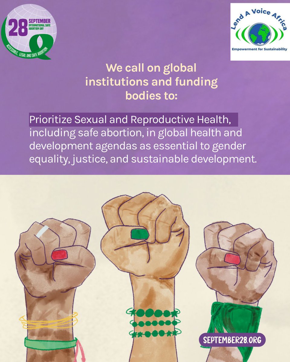 We call on global funders to focus on funding safe abortion services access to successfully fulfill the promise of quality of health for women and girls.
#UnstoppableAbortionMovement #AbortionSolidarity #Sept28 #SafeAbortionSavesLives #AbortionisHealthCare