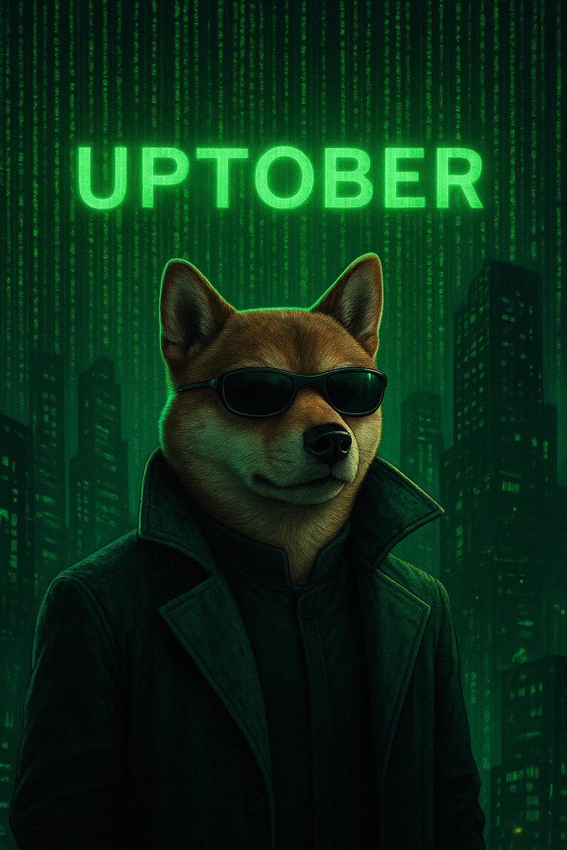 TharleyV's tweet photo. 🔥🟢 The Uptober Awakening 🟢🔥

$DOG has entered the realm of Uptober — the most bullish season of all. The Matrix codes surge, the charts ignite, and the prophecy becomes reality. Nothing can stop the rise. 🐕💹

#DOGtrix #Uptober #Crypto https://t.co/crvBLrYdEe