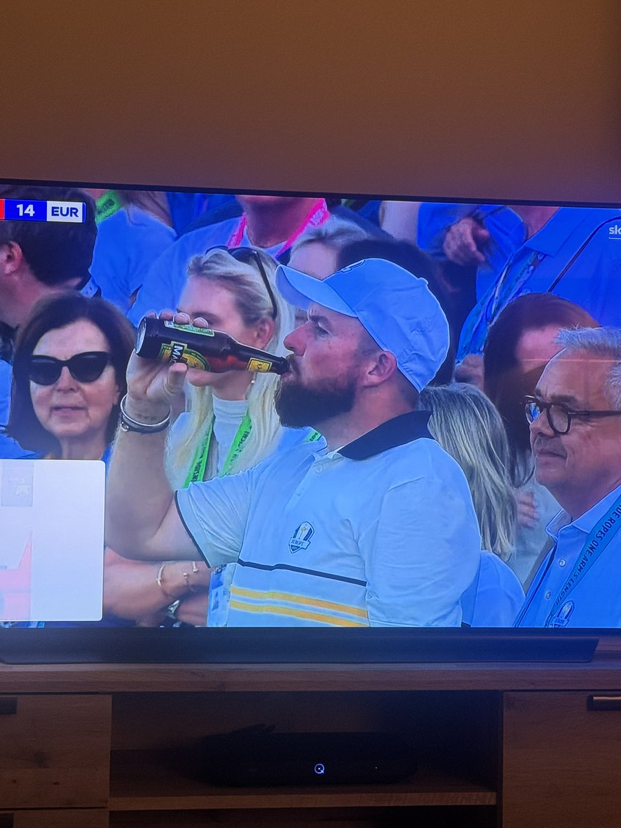Already on the gargle, I love you Shane Lowry #RyderCup2025 #rydercup