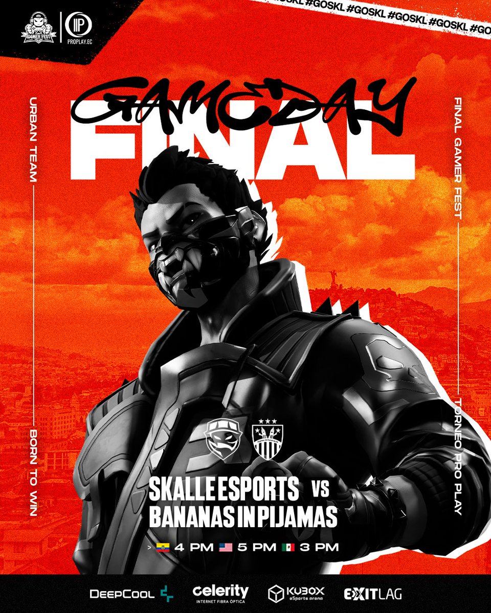 Skalle_ec's tweet image. 👾 Final vs Bananas In Pijamas 🕹️

Final del torneo Gamer Fest 🏆

En vivo por youtube.com/@ProplayEcuado… 📺

🇪🇨 4 PM 🇺🇸 5 PM 🇲🇽 3 PM

Nos vemos en el chat con un #GoSKL 👀

#GamerFest #ProPlay #Valorant #Ecuador
