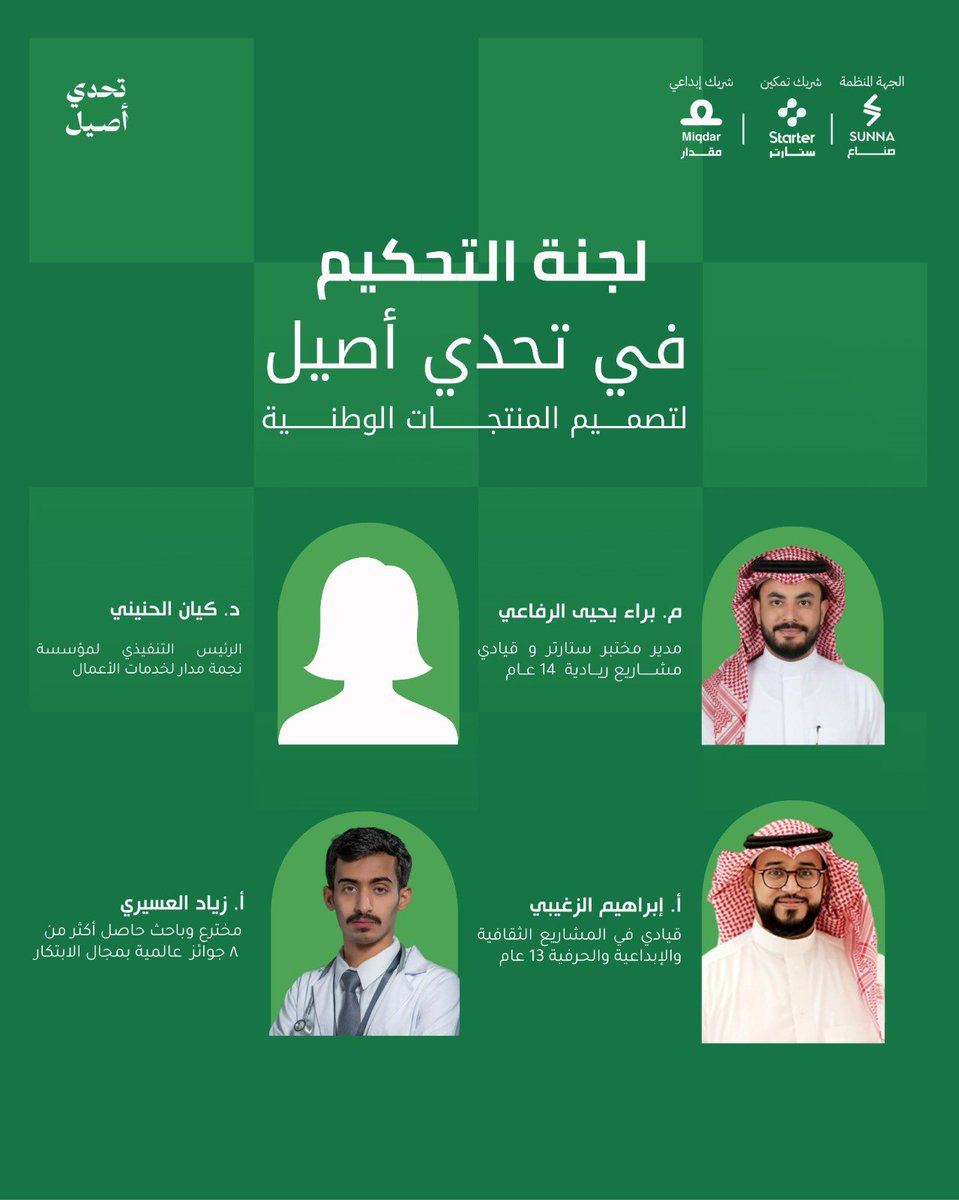 تشرفت باختياري محكمًا بين نخبة من القيادات الوطنية في ريادة الأعمال لتقييم عدد من المشاريع المبتكرة ضمن مسابقة شركة “صناع”حيث حصل الثلاثة الأوائل على فرص تمويل وتسويق وإطلاق منتجاتهم.🥇💚💚