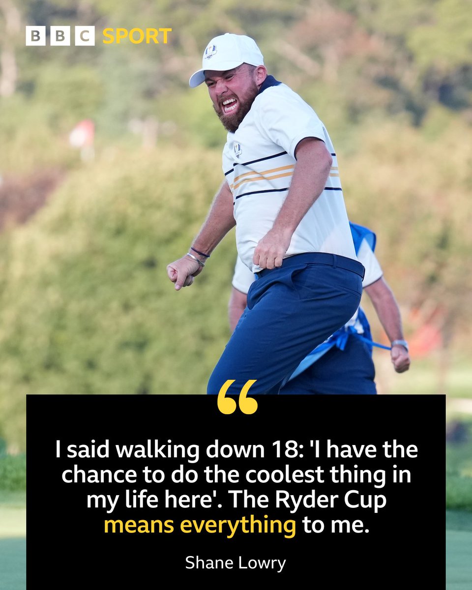 You did it, Shane! 🙌

Shane Lowry sinks the putt that retains the Ryder Cup for Europe.