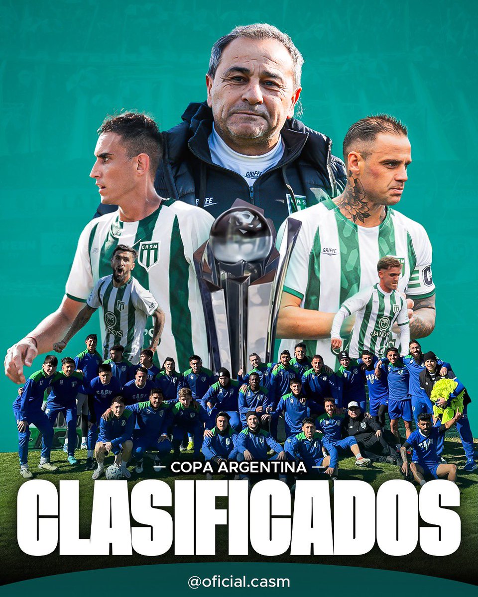 CLASIFICADOS 🏆🇦🇷

Tras los resultados de hoy, nos complace anunciar que volvemos a jugar la Copa Argentina. Otro objetivo cumplido y siempre apuntando por más. 💪🏻