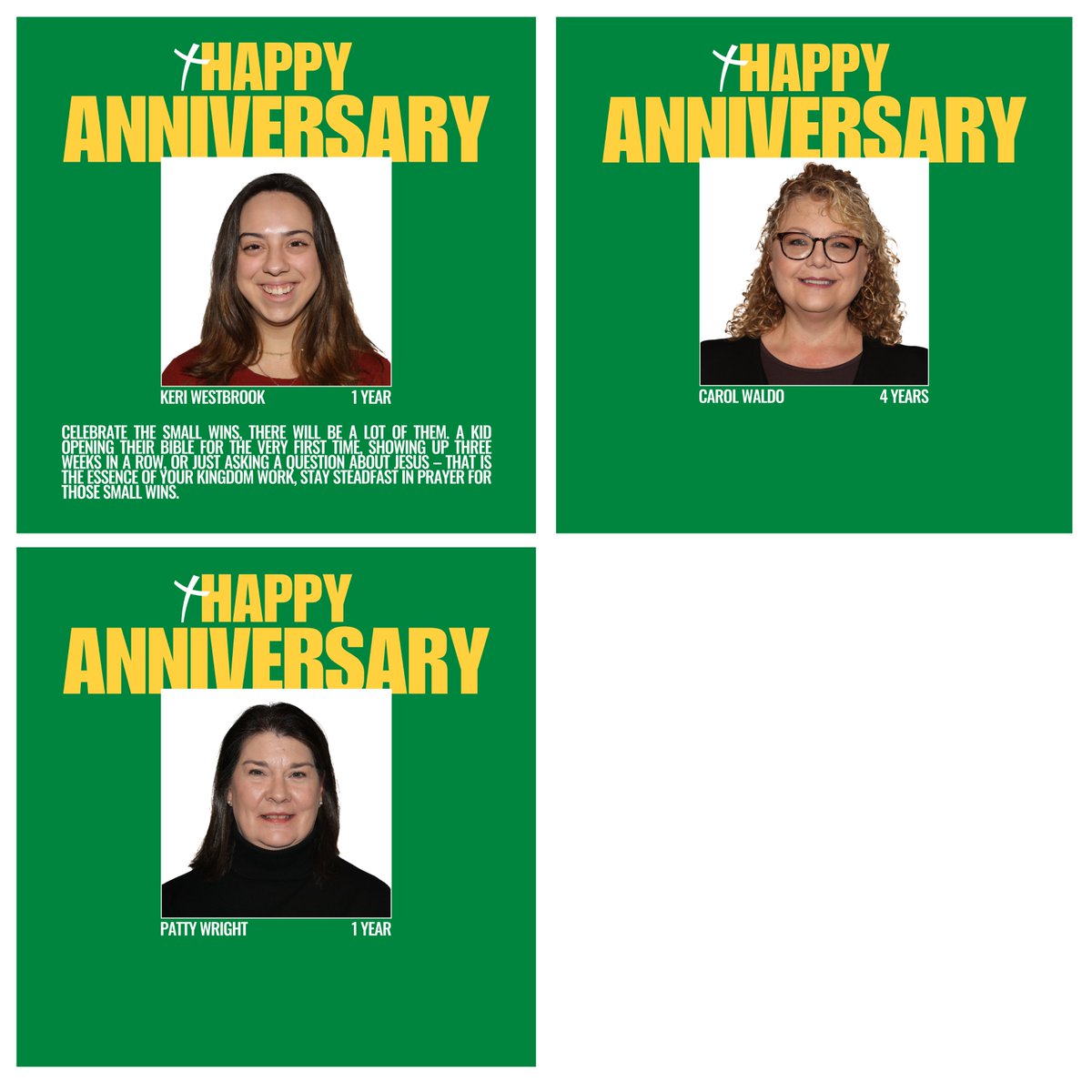 September is almost over, but there is still time for us to recognize our wonderful staff who have anniversaries this month! Join us in celebration of these faithful team members for their many years of service!💚