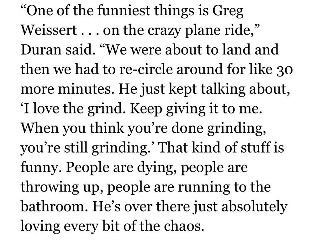 _katemack's tweet image. Greg Weissert, ladies and gentlemen.