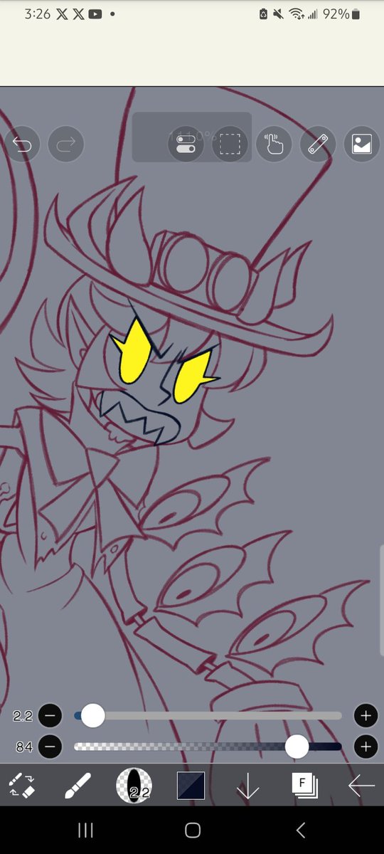 Pero antes de dibujar a la Peacock "Segurity Guard" tengo que terminar el dibujo de la Demon Peacock asíes ✨️