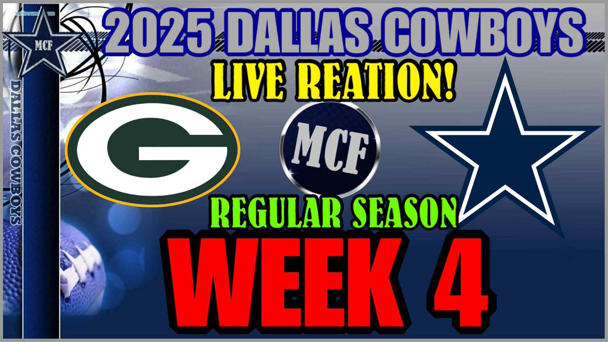 Join us for our game day reaction live stream as we watch our #DallasCowboys face off against the GB Packers! 🔥 youtube.com/live/D-45sr6J-…