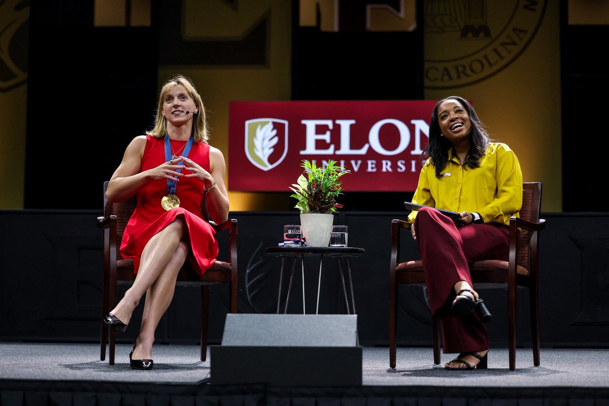 Big stage, big moments 🤩🔥

Alumna <a href="/ZoraStephenson/">Zora Stephenson</a> ‘15 brought her talents back to campus to interview 14x Olympic medalist <a href="/katieledecky/">Katie Ledecky</a> at Fall Convocation! 

#TogetherWeRise #Higher #PhoenixRising