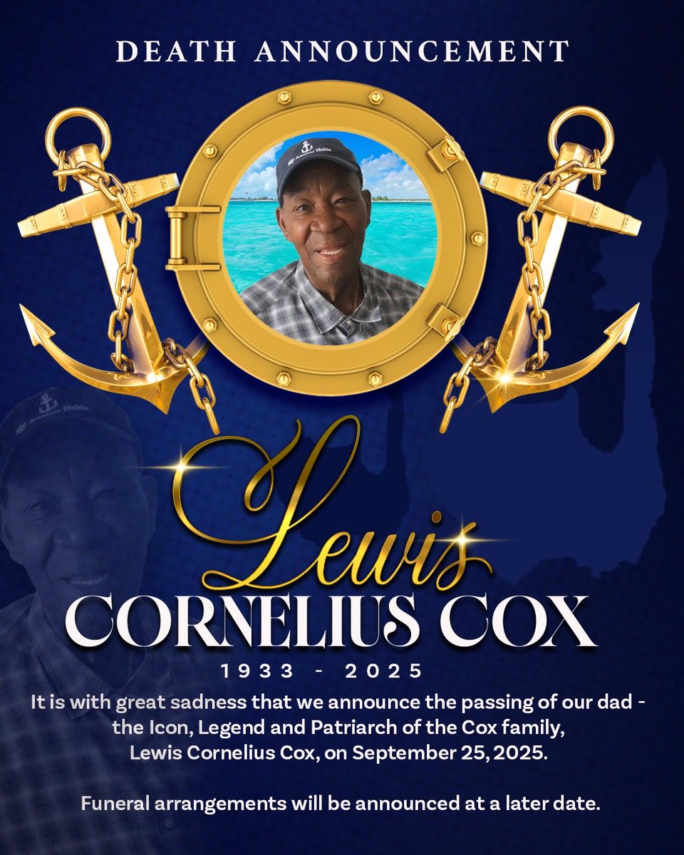 Jacquiecharles's tweet photo. Sad news on the passing of pioneering businessman Lewis Cox, M.B.E., founder, visionary, developer: #OceanandBeachResort, Seaview Marina, former #PDM candidate #SouthCaicos #TurksandCaicos #Bahamas #MiddleCaicos #NorthCaicos #GrandTurk #SaltCay https://t.co/wVT31natFj
