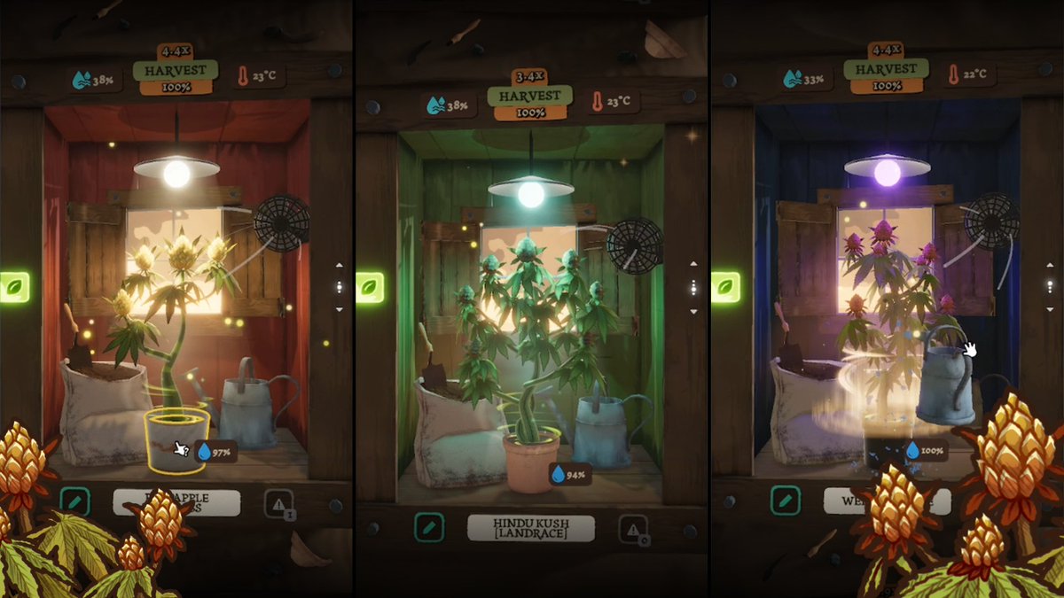 MakeGamesPlay's tweet photo. Just a few hours left till the #GrowBud demo drops on Steam🪴Kick off work week by growing some Cannabis on the side of your screen while you work. Earn growth bonuses for staying productive outside of the game.
https://t.co/vkgmztO1HW

#gamedev #indiedev https://t.co/U5xf91Flzp