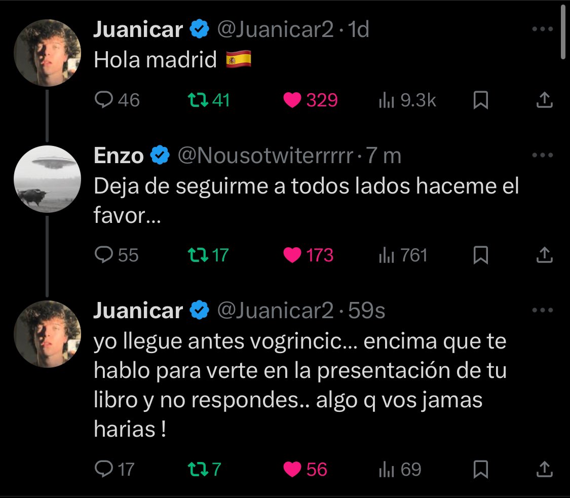 Me encanta como estos dos solo se responden twitter JAJAJ <a href="/Juanicar2/">Juanicar</a> <a href="/Nousotwiterrrrr/">Enzo</a>