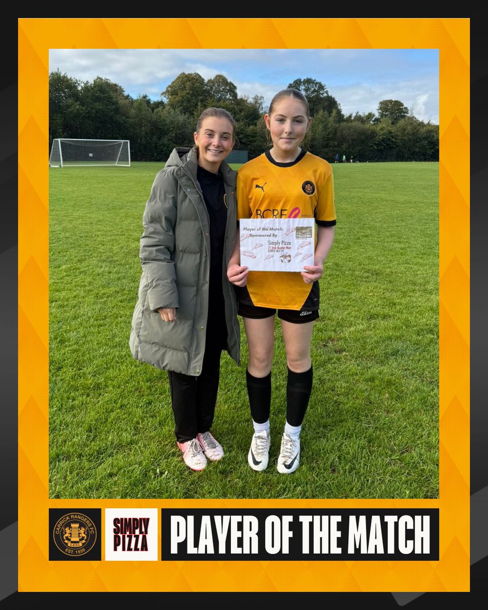🥇 Congratulations to 𝗟𝘆𝗹𝗮 who was named Sunday's Simply Pizza Player of the Match.

#CRFC | #AmberArmy 🟠⚫️🦅