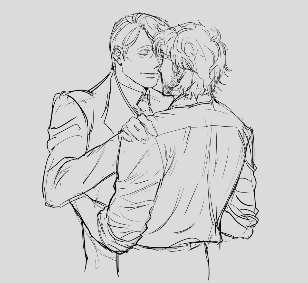 featherhodge's tweet photo. couple hannigram sketches https://t.co/5fIwaVvvf0