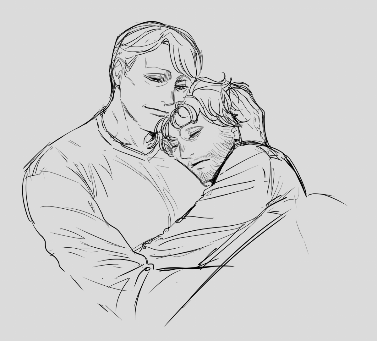 featherhodge's tweet photo. couple hannigram sketches https://t.co/5fIwaVvvf0