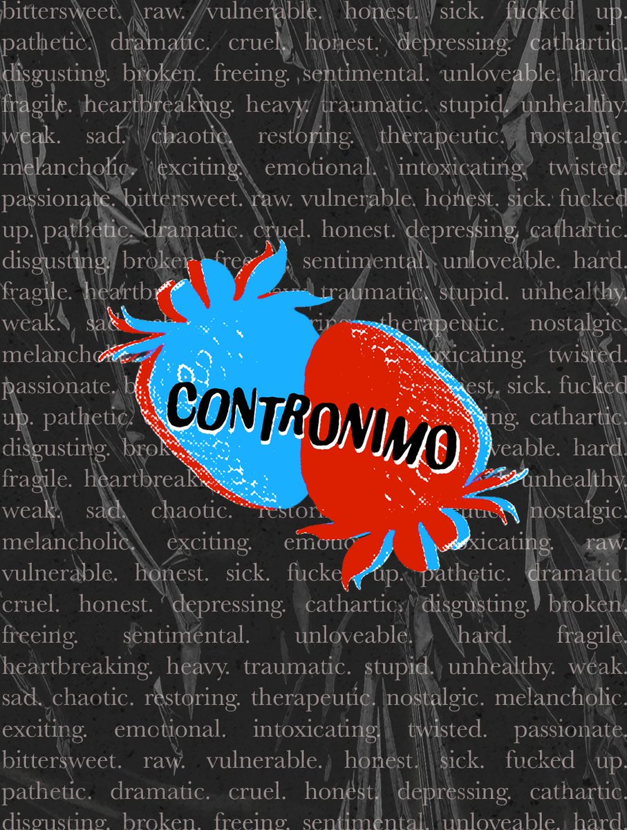 contronimo's tweet photo. 🍓Out of love, out of emotion. Contronimo magazine starts today.
#magazine #writer #author #fiction #nonfiction #photography #video #literature #films #literarymagazine #shortstory #submit #writing #flashfiction #submissions #submissionsopen #fictionmag https://t.co/AkyotEV34M