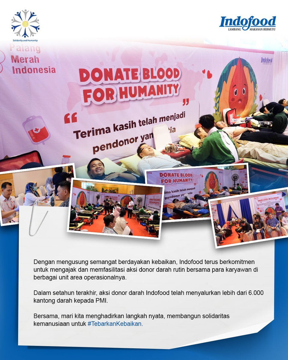 Selamat Hari Palang Merah Indonesia ke-80.

Palang Merah Indonesia, simbol kepedulian dan kemanusiaan yang terus hadir ketika bantuan dibutuhkan dan setiap tetes darah bisa jadi penyelamat hidup seseorang.

Yuk, terus #TebarkanKebaikan dan jadilah generasi yang peduli dan berbagi