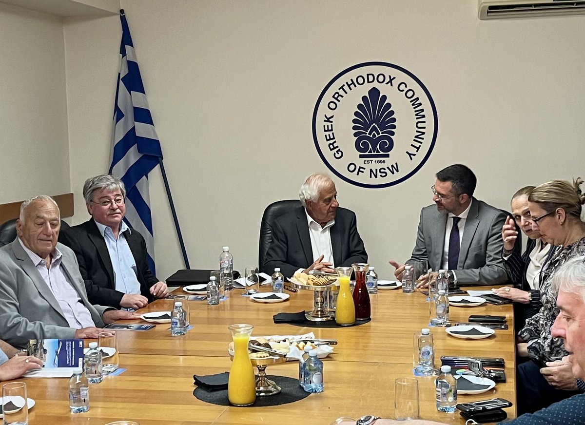 The Consul General of #Greece in Sydney, Mr George Skemperis, had the opportunity to visit yesterday the premises of the #Greek Orthodox Community of NSW. 

Thank you all for the warm welcome and your  efforts in promoting 🇬🇷 in NSW!