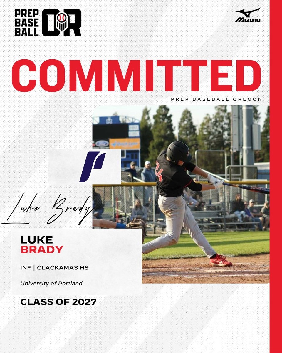🚨 𝐂𝐎𝐌𝐌𝐈𝐓𝐌𝐄𝐍𝐓 𝐔𝐏𝐃𝐀𝐓𝐄 🚨

'27 INF Luke Brady (Clackamas) has committed to the University of Portland

Made a recent commitment? Let us know on your profile. Graphics are created once commitments are verified.

<a href="/Luke_Brady1/">Luke Brady</a>