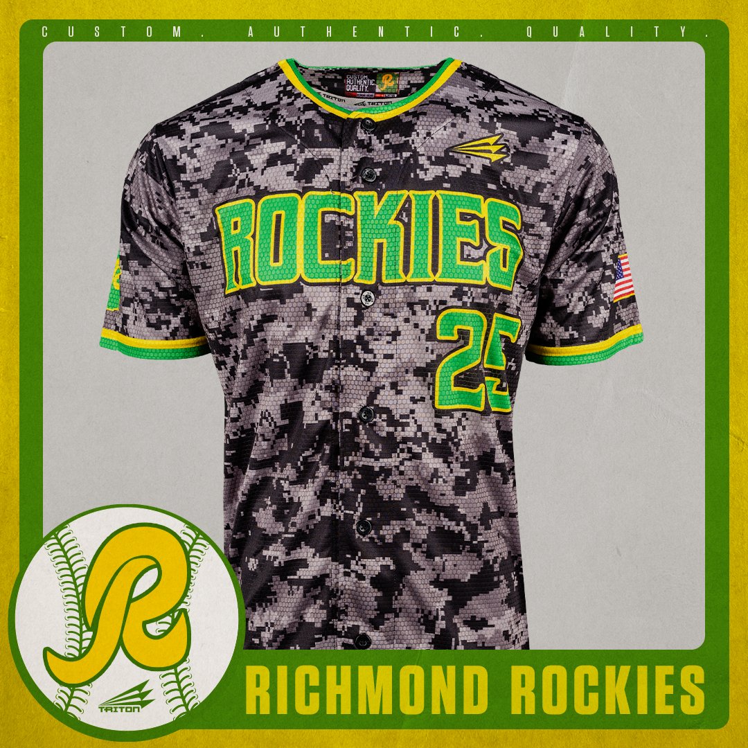 The Richmond Rockies are going stealth with our midnight digital camo.

#Custom #Authentic #Quality | Learn more about the most custom, highest quality uniforms in the game:
teamtriton.com/custom-basebal…

#eamTriton #Baseball #Jerseys #Uniforms #Apparel
