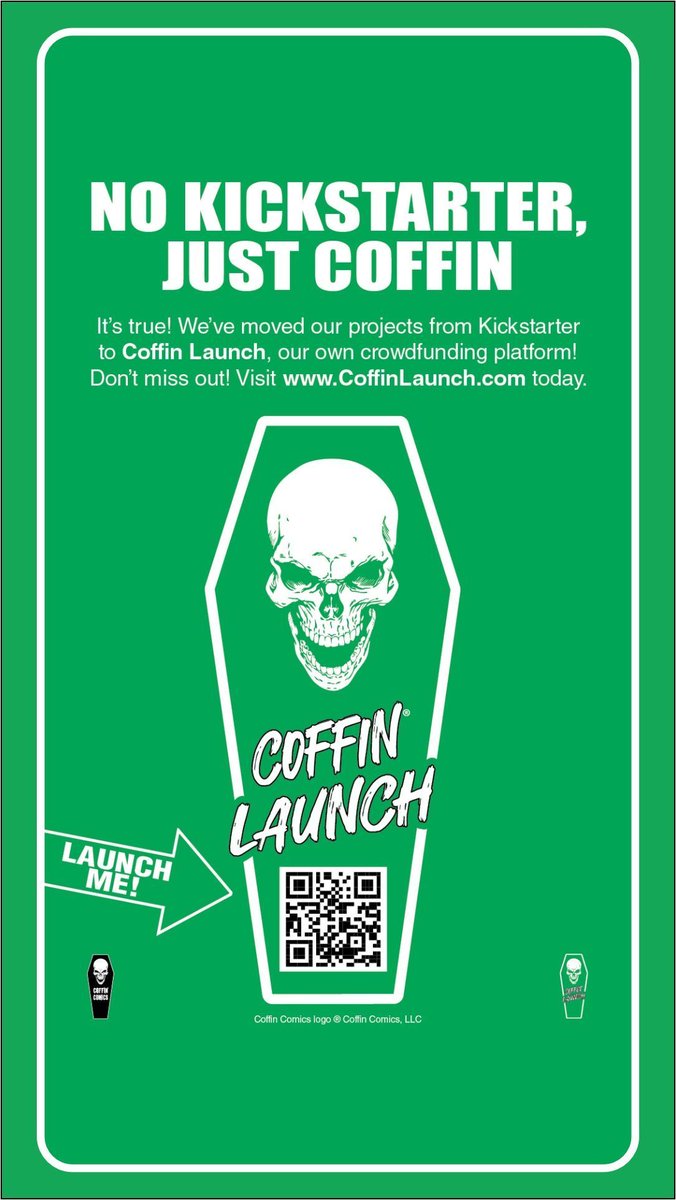 We've Moved! All our crowdfunding campaigns are now on --> CoffinLaunch.com
Check out our current campaign running NOW! 

#comics #comicsart #ladydeath #Kickstarter
