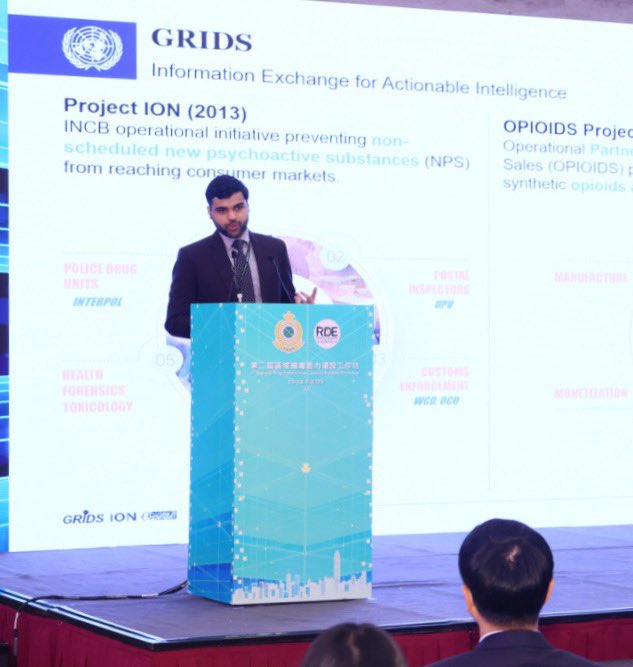 Sahil Sood (@sahilsoodun) on Twitter photo Honoured to present on Day 1 of the HK Customs’ Capacity Building Workshop. Discussed <a href="/INCB_GRIDS/">INCB GRIDS</a> initiatives against #NPS & synthetic #opioids, & INCB tools for #intelligence sharing & online monitoring to enhance regional security. Grateful to the organizers and participants. Honoured to present on Day 1 of the HK Customs’ Capacity Building Workshop. Discussed <a href="/INCB_GRIDS/">INCB GRIDS</a> initiatives against #NPS & synthetic #opioids, & INCB tools for #intelligence sharing & online monitoring to enhance regional security. Grateful to the organizers and participants.