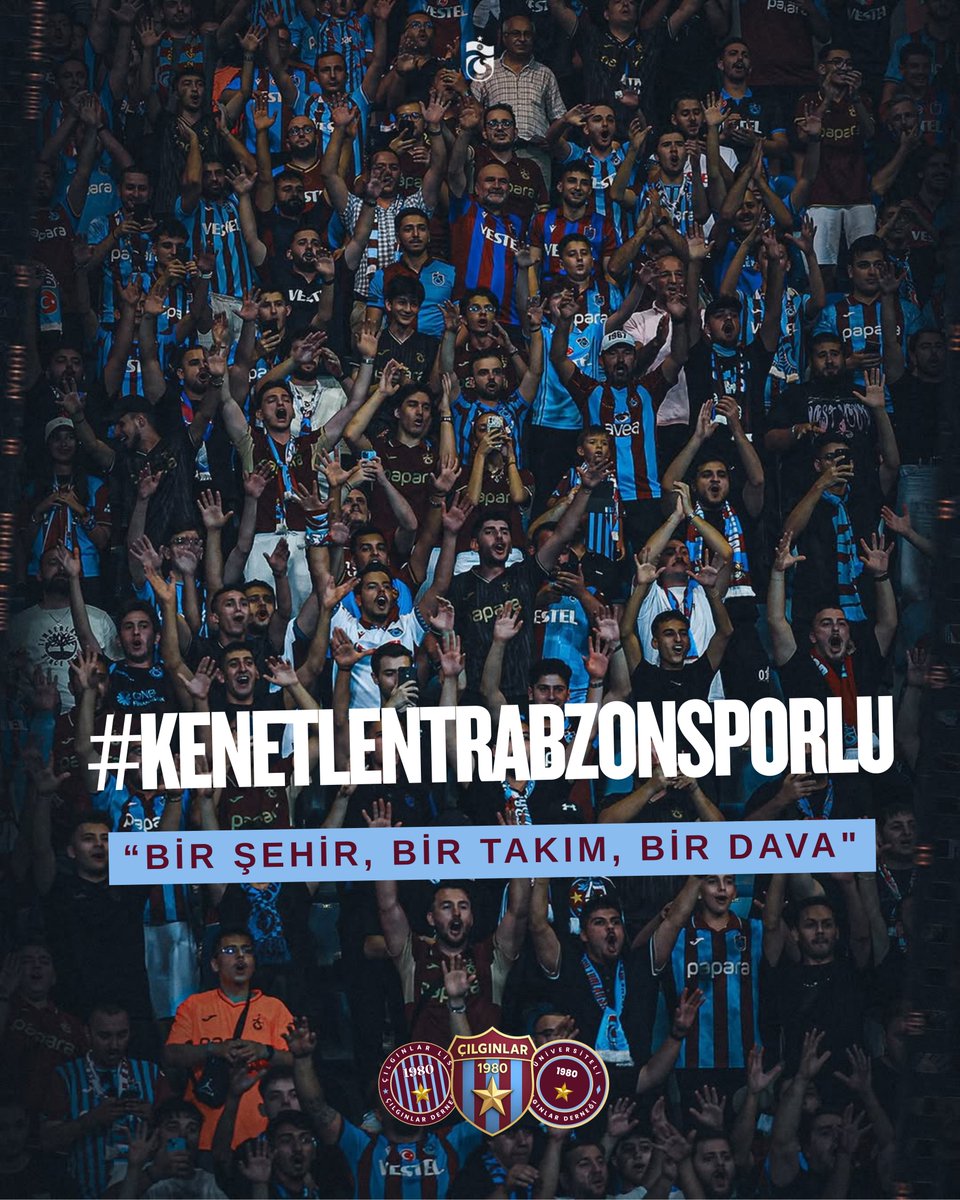 Adaletsizliğe Karşı Dimdik: Papara Park’ta Buluşuyoruz.

Trabzonspor’umuzun mücadelesinde yan yana, omuz omuza olma zamanı!
Biz biliyoruz ki; adaletin olmadığı yerde anarşi başlar.
Ve biz, adaletsizliğe karşı, İstanbul takımlarına karşı dimdik, herkese karşı duran Trabzonspor