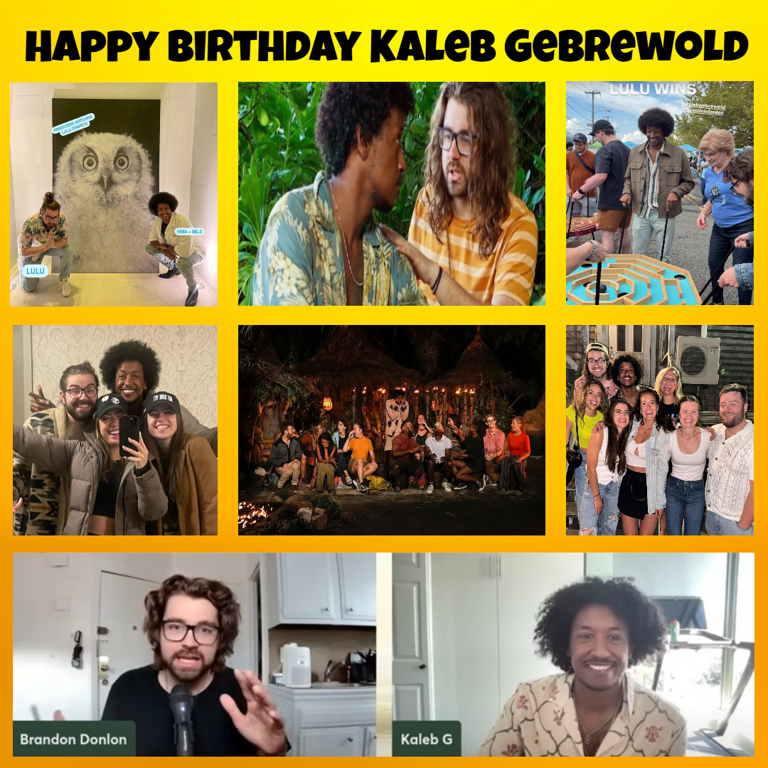 McDonlons's tweet image. Happy Birthday to The King of Shot in the Dark Himself from Survivor 45, Kaleb Gebrewold!!

Kaleb, I hope you enjoy your birthday &amp;amp; especially enjoy this collage I made with you, Brandon and your SITD Reaction!! 

#Survivor #Survivor45 @kalebgebrewold @BrandonDonlon