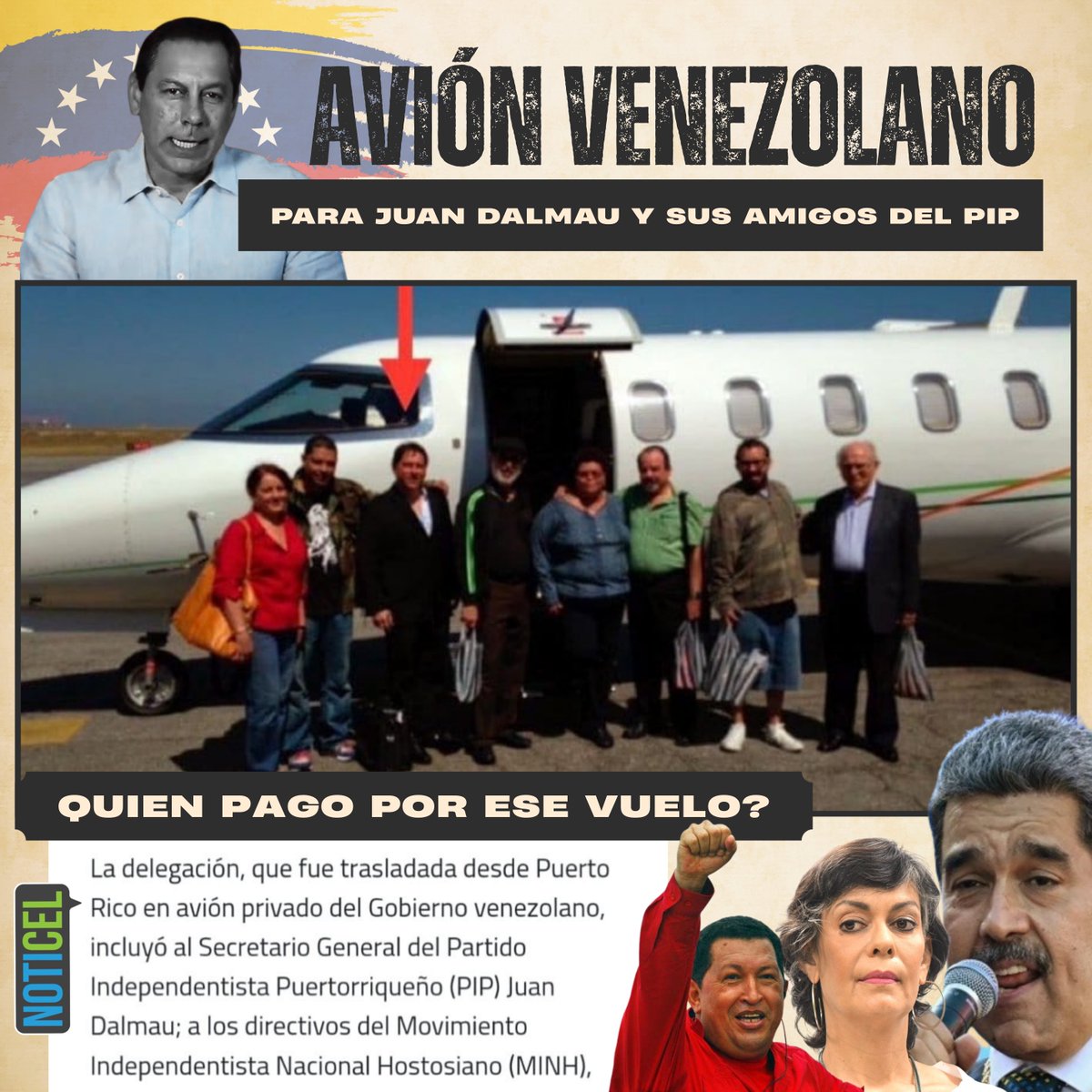 📸 A todos los que me han llamado y escrito, aquí les dejo la foto que mostré anoche en el programa <a href="/JugandoPelotaPR/">Jugando Pelota Dura🇵🇷</a> por <a href="/tele11PR/">TeleOnce Puerto Rico</a>.

Se trata del viaje de Juan Dalmau, candidato a la gobernación por el Partido Independentista Puertorriqueño, en un avión financiado alegadamente